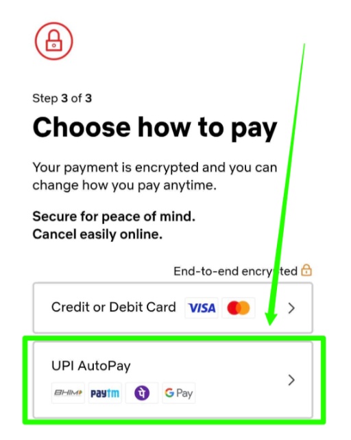 Choose Autopay as Payment Method