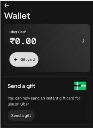 Uber Wallet Cash
