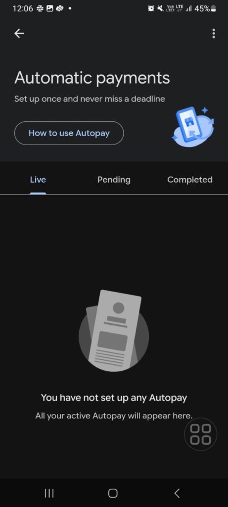 Select the autopay you want to cancel Select the autopay you want to cancel
