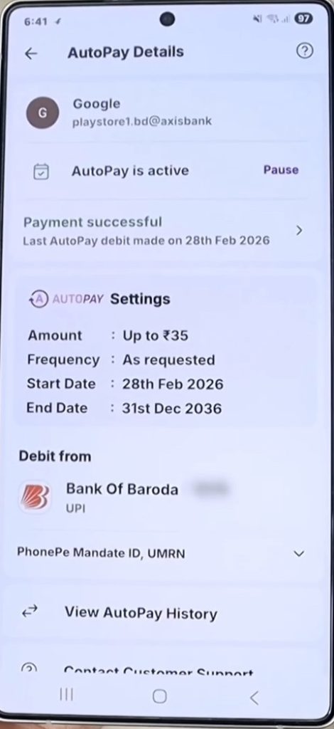review the subscription information and scroll for more options review the subscription information and scroll for more options