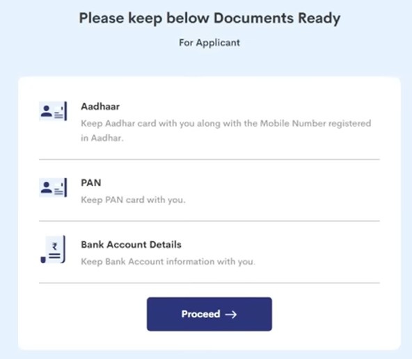 Upload required documents Upload required documents