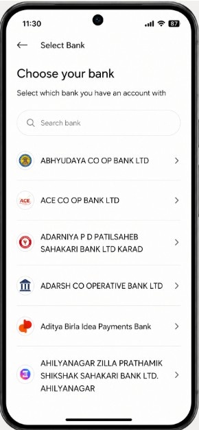 Add bank account