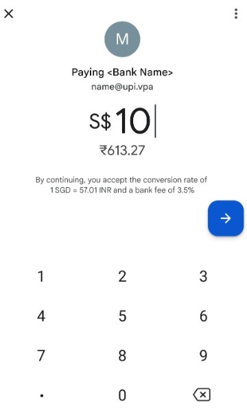 Enter the amount in Singapore Dollars Enter the amount in Singapore Dollars