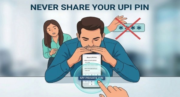 Never share UPI PIN Never share UPI PIN