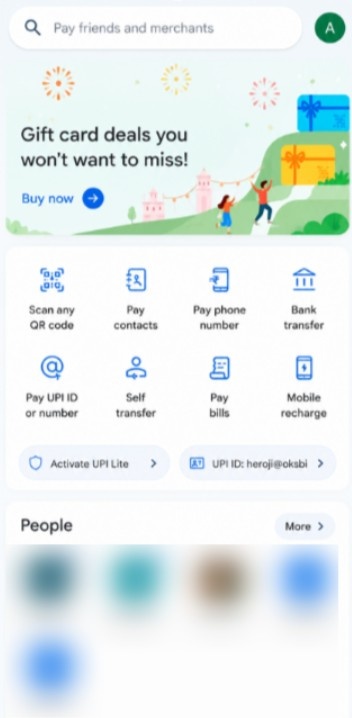 Open the Google Pay app