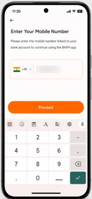 Register mobile number