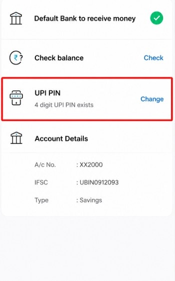 Tap “Forgot UPI PIN” Tap “Forgot UPI PIN”