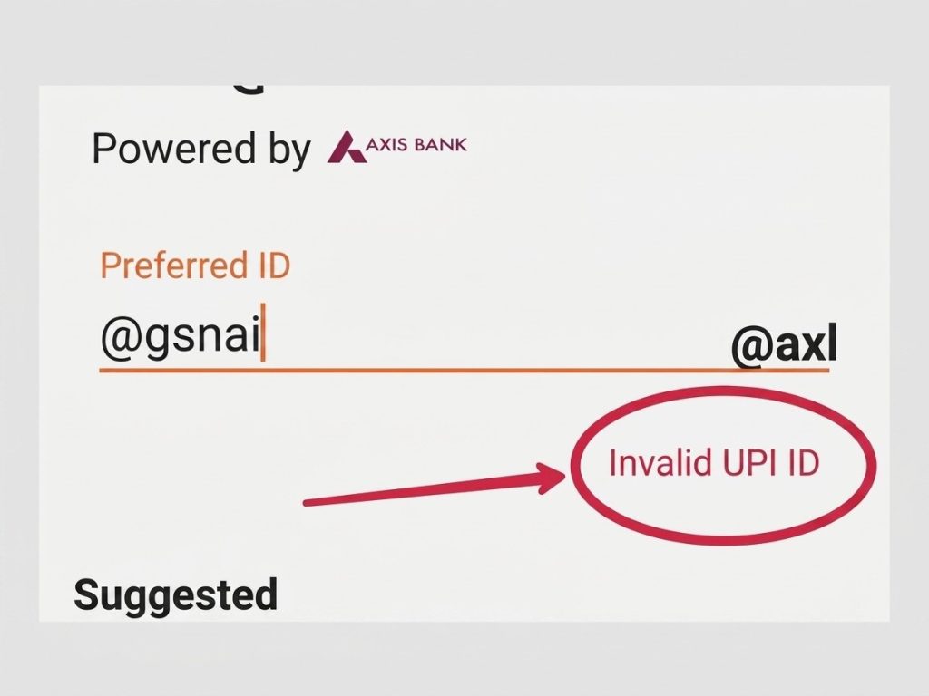 Using restricted character in UPI ID Using restricted character in UPI ID