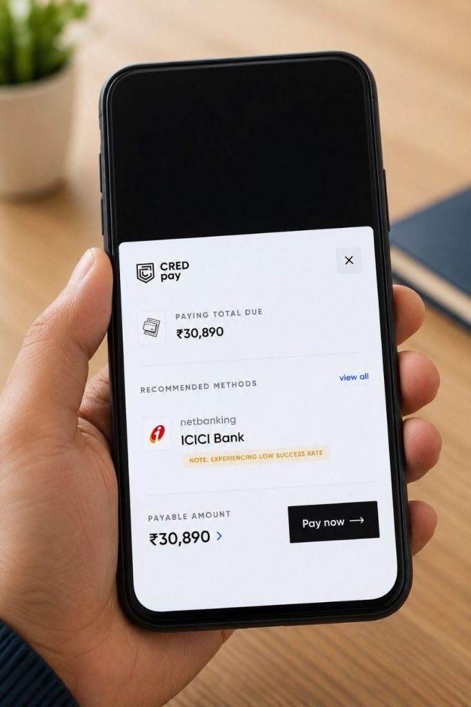 Pay via UPI, net banking, debit card, or bank transfer