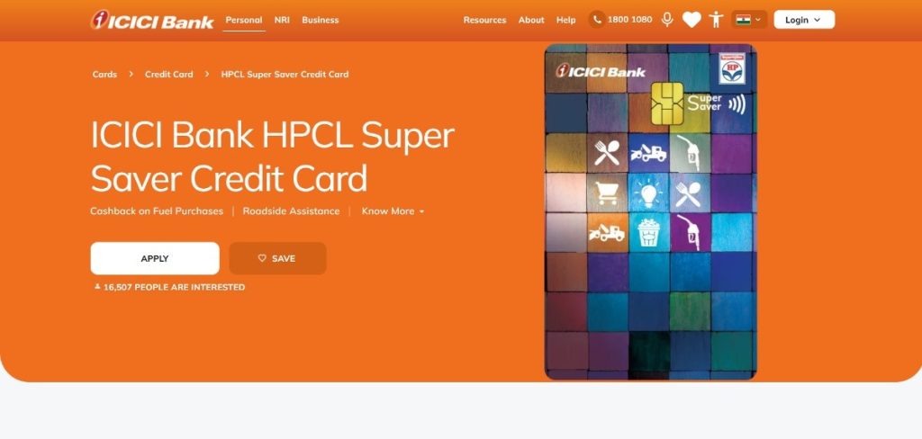 ICICI HPCL Super Saver Credit Card ICICI HPCL Super Saver Credit Card