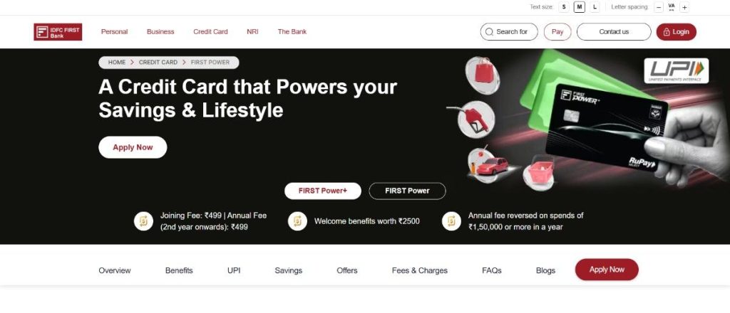 IDFC FIRST HPCL Power Credit Card IDFC FIRST HPCL Power Credit Card