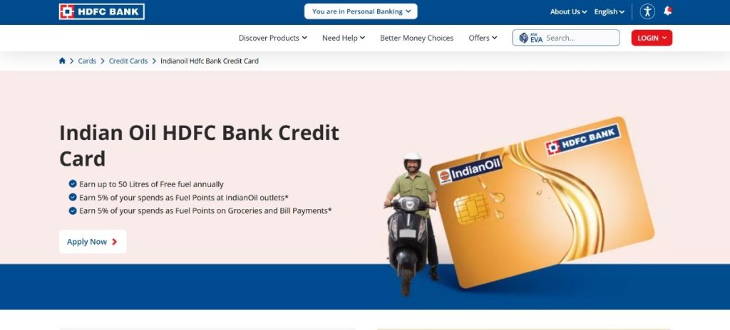 IndianOil HDFC Bank Credit Card IndianOil HDFC Bank Credit Card