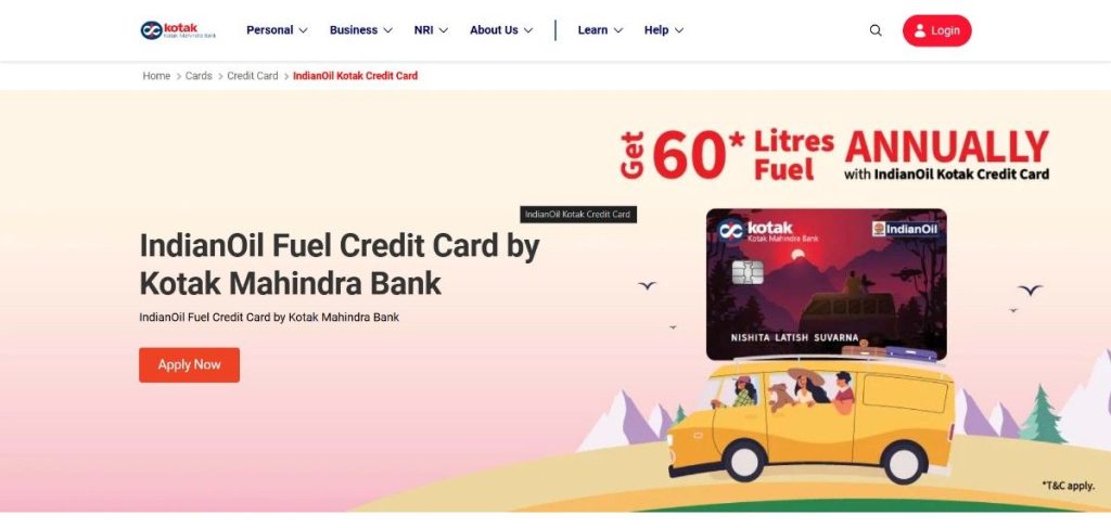 IndianOil Kotak Credit Card IndianOil Kotak Credit Card