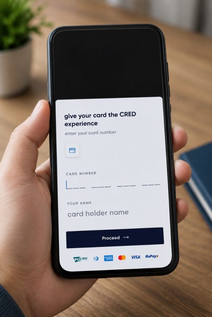 Open the app and add your credit card
