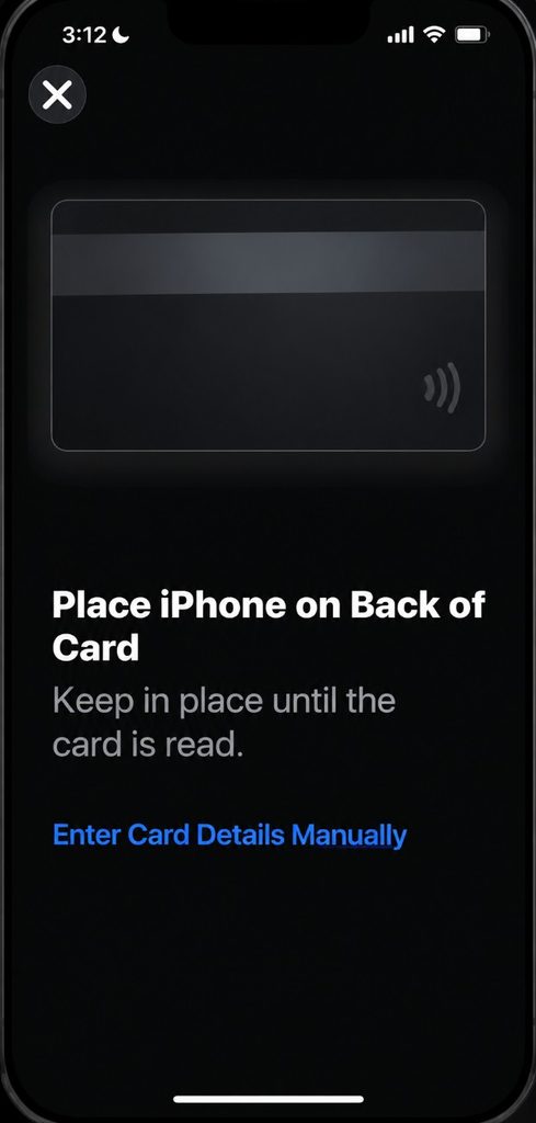 Scan your card or enter the details Scan your card or enter the details